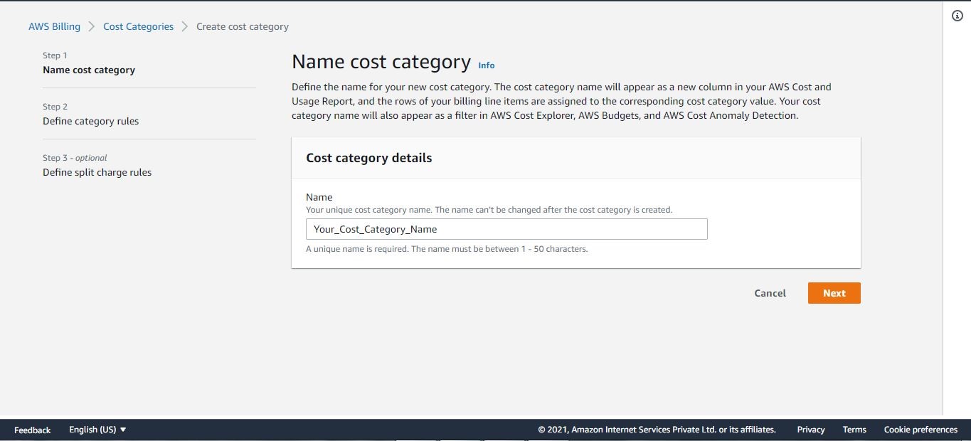 Create Cost Category